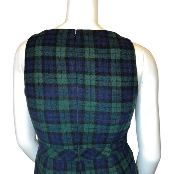 J.Crew Black Watch Plaid Wool Blend Sheath Dress, 8 - Picture 10 of 16